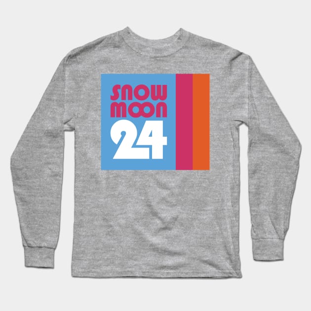 Snow Moon 24 Hour Challenge Long Sleeve T-Shirt by PodDesignShop